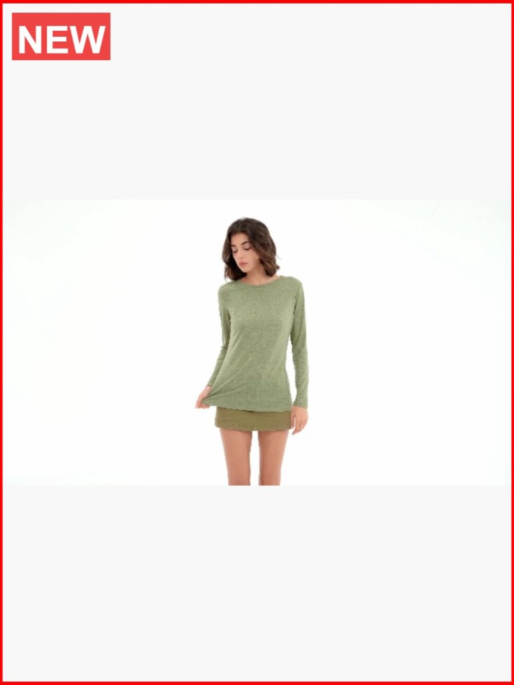 5 Pack Women's Crew Neck Long Sleeve Cotton Blend Tees Layering Tops - Picture 7 of 7